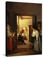 Ingres's Studio in Rome-Jean Alaux-Stretched Canvas