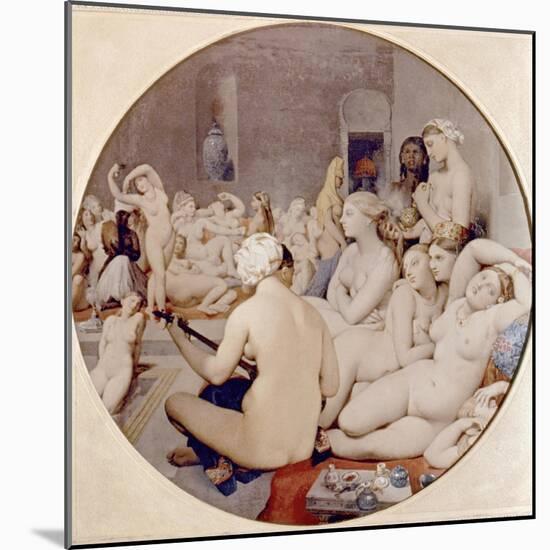 Ingres: Turkish Bath-Jean-Auguste-Dominique Ingres-Mounted Giclee Print