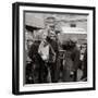 Ingrid Bergman and Cary Grant, Filming In Covent Garden, London, December 1957-null-Framed Photographic Print