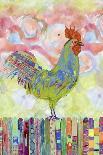 Rooster on a Fence II-Ingrid Blixt-Art Print