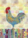 Rooster on a Fence I-Ingrid Blixt-Art Print