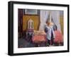 Ingrid in the living room, Skjellerud, 1908-Lars Jorde-Framed Giclee Print