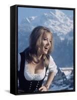 Ingrid Pitt as "Heidi" During the Filming of the Movie "Where Eagles Dare"-Loomis Dean-Framed Stretched Canvas