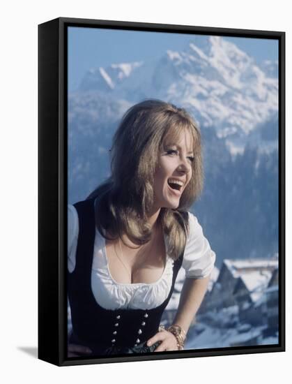 Ingrid Pitt as "Heidi" During the Filming of the Movie "Where Eagles Dare"-Loomis Dean-Framed Stretched Canvas