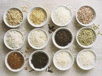 Various Types of Rice in Small Bowls-Ingvar Eriksson-Framed Photographic Print