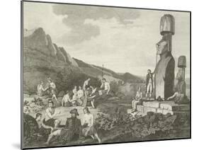 Inhabitants and Monuments of Easter Island-null-Mounted Giclee Print