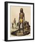 Inhabitants of Island of Tikopia, Engraving from Voyage of Discovery of Astrolabe 1826-1829-Jules Dumont D'Urville-Framed Giclee Print