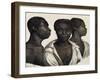 Inhabitants of Mozambique, Lithograph from Picturesque Voyages around World-Louis Choris-Framed Giclee Print