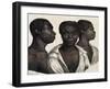 Inhabitants of Mozambique, Lithograph from Picturesque Voyages around World-Louis Choris-Framed Giclee Print