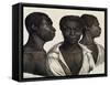 Inhabitants of Mozambique, Lithograph from Picturesque Voyages around World-Louis Choris-Framed Stretched Canvas