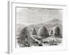 Inhabited Huts on Uig, Island of Lewis in the Outer Hebrides in 1859, from 'scottish Pictures…-null-Framed Giclee Print