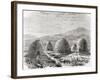 Inhabited Huts on Uig, Island of Lewis in the Outer Hebrides in 1859, from 'scottish Pictures…-null-Framed Giclee Print