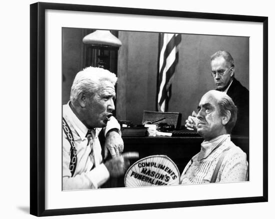 Inherit The Wind, Spencer Tracy, Harry Morgan, Fredric March, 1960-null-Framed Photo