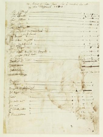 The Account of Inigo Jones for Work Done at the Lord Treasurer's, 1608