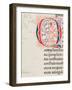 Initial Alphabet Letter Q, 1500-40 (Pen and Red and Purple Ink, with Stencil in Red and Blue Ink On-German School-Framed Giclee Print