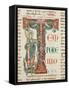 Initial Capital Letter T with Pope Saint Agapetus-null-Framed Stretched Canvas