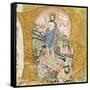 Initial Capital Letter with the Resurrection of Christ-null-Framed Stretched Canvas