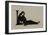 Initial L with Woman, 1929-Eric Gill-Framed Giclee Print