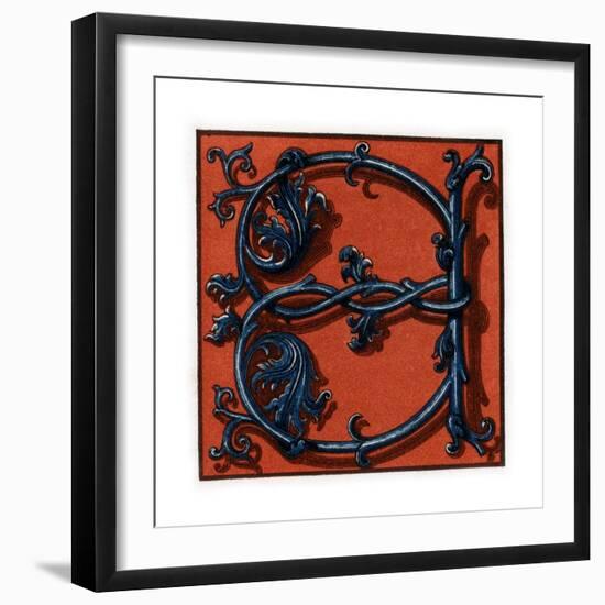 Initial Letter A, Late 15th-Early 16th Century-Henry Shaw-Framed Giclee Print