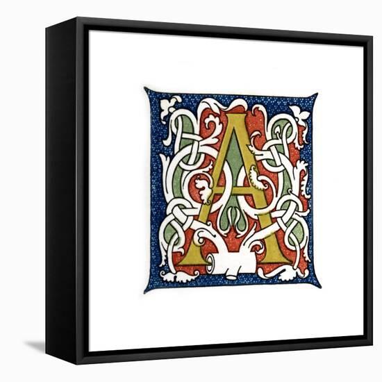 Initial Letter A-Henry Shaw-Framed Stretched Canvas