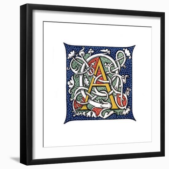 Initial Letter A-Henry Shaw-Framed Giclee Print