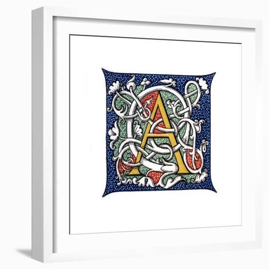 Initial Letter A-Henry Shaw-Framed Giclee Print