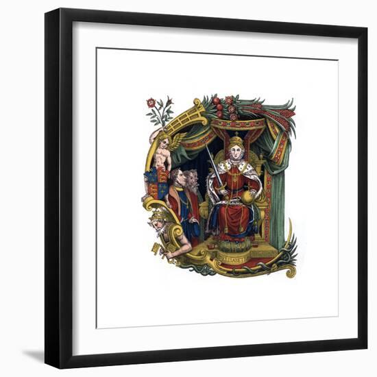 Initial Letter C, 1563-Henry Shaw-Framed Giclee Print