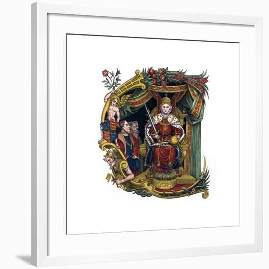 Initial Letter C, 1563-Henry Shaw-Framed Giclee Print