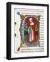 Initial Letter C Depicting Marcus Porcius Cato Uticensis, Cato the Younger-Pietro Candido Decembrio-Framed Giclee Print