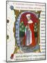 Initial Letter C Depicting Marcus Porcius Cato Uticensis, Cato the Younger-Pietro Candido Decembrio-Mounted Giclee Print