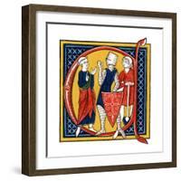 Initial Letter C, Early 14th Century-Henry Shaw-Framed Giclee Print