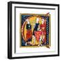 Initial Letter C, Early 14th Century-Henry Shaw-Framed Giclee Print