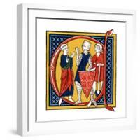 Initial Letter C, Early 14th Century-Henry Shaw-Framed Giclee Print