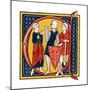 Initial Letter C, Early 14th Century-Henry Shaw-Mounted Giclee Print