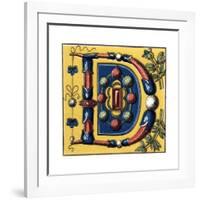 Initial Letter D, 15th Century-Henry Shaw-Framed Giclee Print