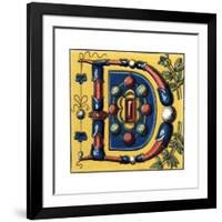 Initial Letter D, 15th Century-Henry Shaw-Framed Giclee Print