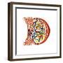 Initial Letter D, Late 12th Century-Henry Shaw-Framed Giclee Print