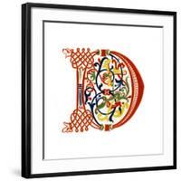 Initial Letter D, Late 12th Century-Henry Shaw-Framed Giclee Print