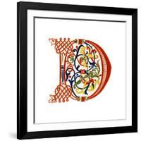 Initial Letter D, Late 12th Century-Henry Shaw-Framed Giclee Print