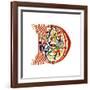 Initial Letter D, Late 12th Century-Henry Shaw-Framed Giclee Print