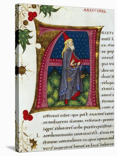 Initial Letter Depicting Aristide-Pietro Candido Decembrio-Stretched Canvas