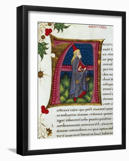 Initial Letter Depicting Aristide-Pietro Candido Decembrio-Framed Giclee Print