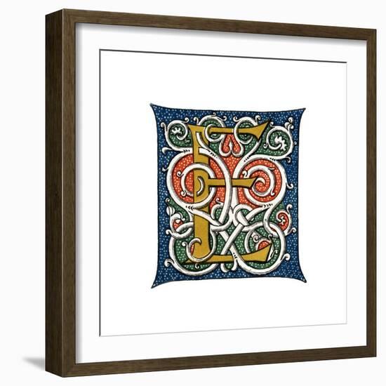 Initial Letter E-Henry Shaw-Framed Giclee Print