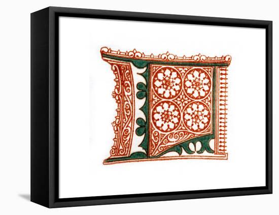 Initial Letter L-Henry Shaw-Framed Stretched Canvas