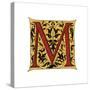 Initial Letter M-Henry Shaw-Stretched Canvas