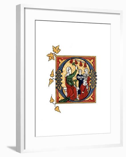 Initial Letter O, 14th Century-Henry Shaw-Framed Giclee Print