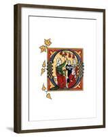 Initial Letter O, 14th Century-Henry Shaw-Framed Giclee Print