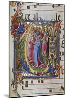 Initial Letter of Choral, Miniature-Lorenzo Monaco-Mounted Giclee Print