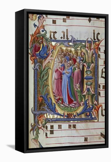 Initial Letter of Choral, Miniature-Lorenzo Monaco-Framed Stretched Canvas