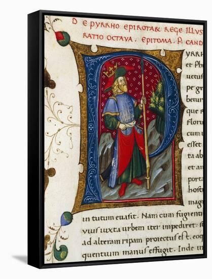 Initial Letter P Depicting Pyrrhus-Pietro Candido Decembrio-Framed Stretched Canvas